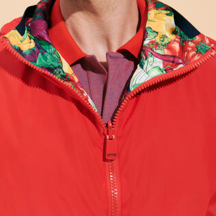 Men Reversible Windbreaker Jacket Marché Provencal Poppy red details view 1