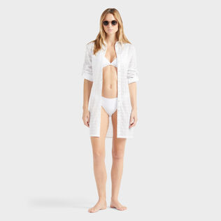 Top bikini donna con ferretto Broderie Anglaise Bianco dettagli vista 1