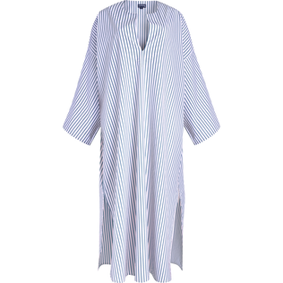 Women Caftan Dress Striped- Vilebrequin x Ines de la Fressange Palace front view
