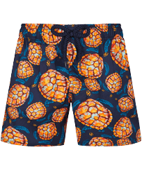 Maillot de bain stretch garçon Carapaces Bleu marine vue de face
