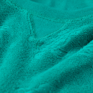 Sweatshirt col ras du cou Rondes des Tortues Vert tropezien vue de détail 1
