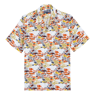 Camicia bowling uomo in lino Fish Family