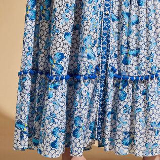 Women Maxi Dress Iris Lace- Vilebrequin x Poupette St Barth Celeste detalles vista 2