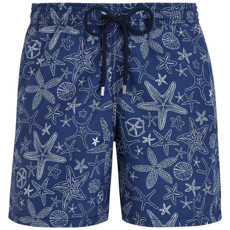Men Swim Shorts Starlettes Bicolores - Moorea - Blue - Size XS - Vilebrequin