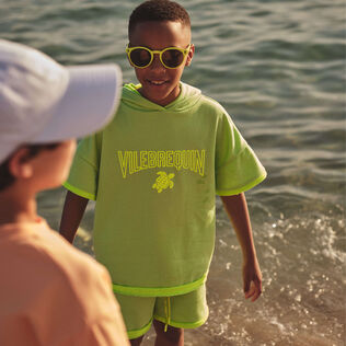 T-shirt en coton organique garçon Citronnelle vue portée de face