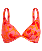 Women Underwire Bikini Top New Leopard Apricot front view