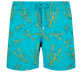 Costume da bagno uomo ricamato Lobsters - Edizione limitata Blu curacao vista frontale
