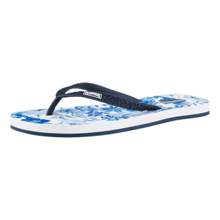 Women Flip flop Tahiti Flowers White back view