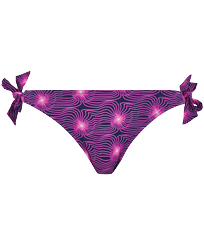 Women Bikini Bottom Mini Brief to be tied Hypno Shell Navy front view