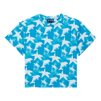Camiseta de algodón con estampado Clouds para niño Hawaii blue vista frontal