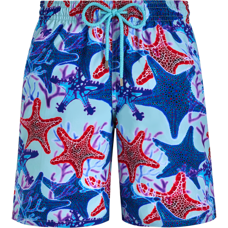 Pantaloncini Mare Uomo Lunghi Glowed Stars - Costume Da Bagno - Okoa - Blu