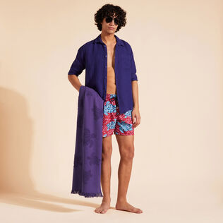 Men Swim Trunks Turtles Sequins Merlot details view 1
