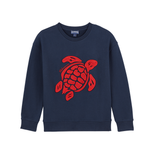 Boys Crewneck Sweatshirt Embroidered Turtle