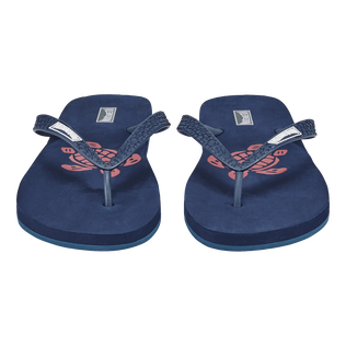男士纯色人字拖 Navy 正面穿戴视图