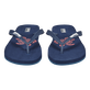Chanclas de color liso para hombre Azul marino vista frontal desgastada