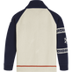 Men Ski Turtle Wool Cardigan Off white back view