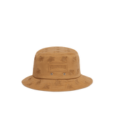 Embroidered Bucket Hat Turtles All Over Mocha Vorderansicht