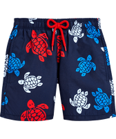 Tortues Multicolores Badeshorts für Jungen Marineblau Vorderansicht