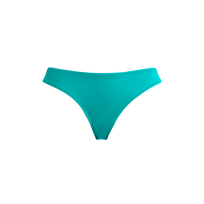 女士纯色比基尼半包臀三角泳裤 Disco green 正面图