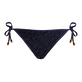 Women Bikini Bottom Embroidered Guipure Florale Navy front view