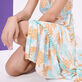 Vestido largo con estampado Iridescent Flowers of Joy para mujer - Vilebrequin x Poupette St Barth Terracotta detalles vista 3