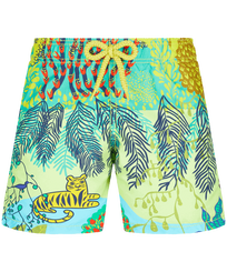 Boys Classic Printed - Boys Swim Trunks Jungle Rousseau, Ginger front view