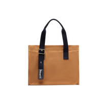 Unisex Small Beach Bag Solid Mocha front view