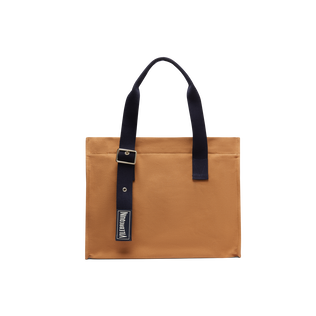 Unisex Small Beach Bag Solid Mocha front view