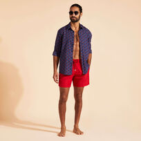 Men Ultra-Light and Packable Swim Shorts Solid Look  vista frontale