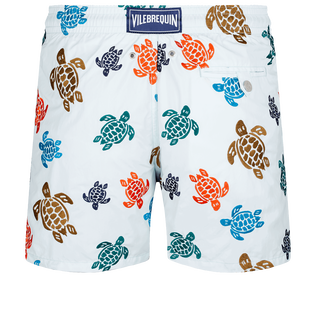 Ronde Des Tortues Badeshorts mit Stickerei für Herren – Limitierte Serie Glacier Rückansicht