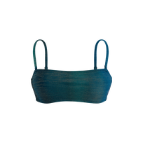 Haut de maillot de bain brassière femme Rainbow Vert disco vue de face