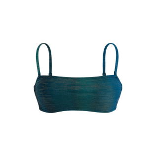 Haut de maillot de bain brassière femme Rainbow Vert disco vue de face