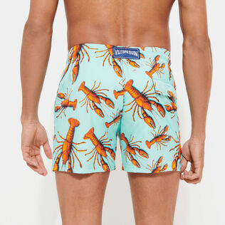 男士 Lobster 弹力游泳短裤 Lagoon 背面穿戴视图