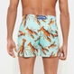 男款 Stretch classic 印制 - 男士 Lobster 弹力游泳短裤, Lagoon 背面穿戴视图