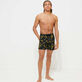 Men Embroidered Swim Shorts Lobsters - Limited Edition Black front worn view