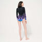 Women Rashguard Long-Sleeves One-piece Swimsuit Hot Rod 360° - Vilebrequin x Sylvie Fleury Black details view 1