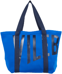 Large Beach Bag Vilebrequin Sea blue front view