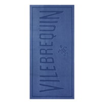 Solid Organic Cotton Beach Towel Storm front view