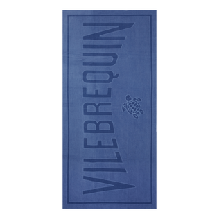 Solid Organic Cotton Beach Towel Storm front view