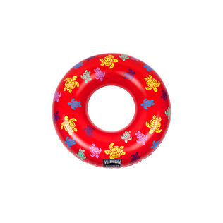 Inflatable Pool Ring Ronde des Tortues - VILEBREQUIN X SUNNYLIFE Poppy red back view