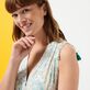 Women Maxi Dress Hidden Fishes - Vilebrequin x Poupette St Barth White details view 2