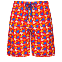 Maillot de bain long homme Micro Poulpes Coquelicot vue de face