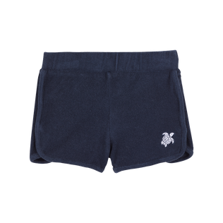 Conjunto en tejido terry de color liso para bebé Azul marino detalles vista 2