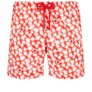 Men Classic Printed - Men Swim Shorts Attrape Coeur, Poppy red front view