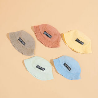 Gorro de pescador unisex de lino de color liso Genet detalles vista 1