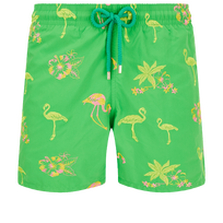 男士 2012 Flamants Rose 刺绣泳裤 - 限量版 Grass green 正面图