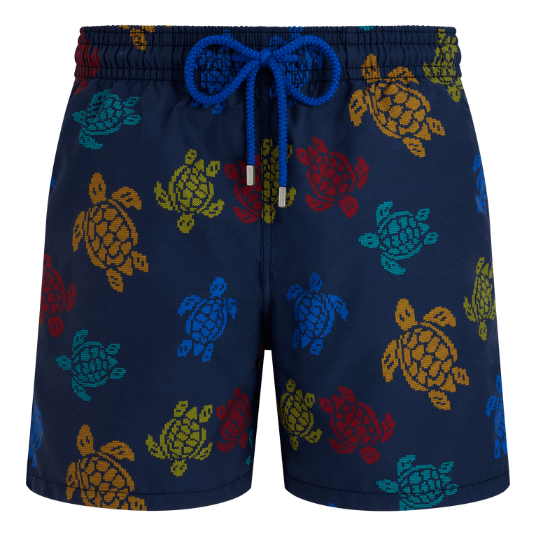 Vilebrequin X Falke Moorea Printed Swim Trunks In Blue