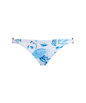 Braguita de bikini de corte brasileño con estampado Medusa and Shells para mujer Blanco vista frontal
