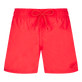 Boys Swim Trunks Water-reactive Crabs & Shrimps Poppy red front view