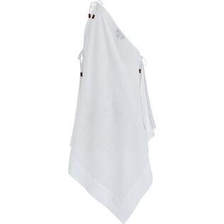 Weißes Tuchkleid aus Leinen für Damen - Vilebrequin x Angelo Tarlazzi Weiss Rückansicht